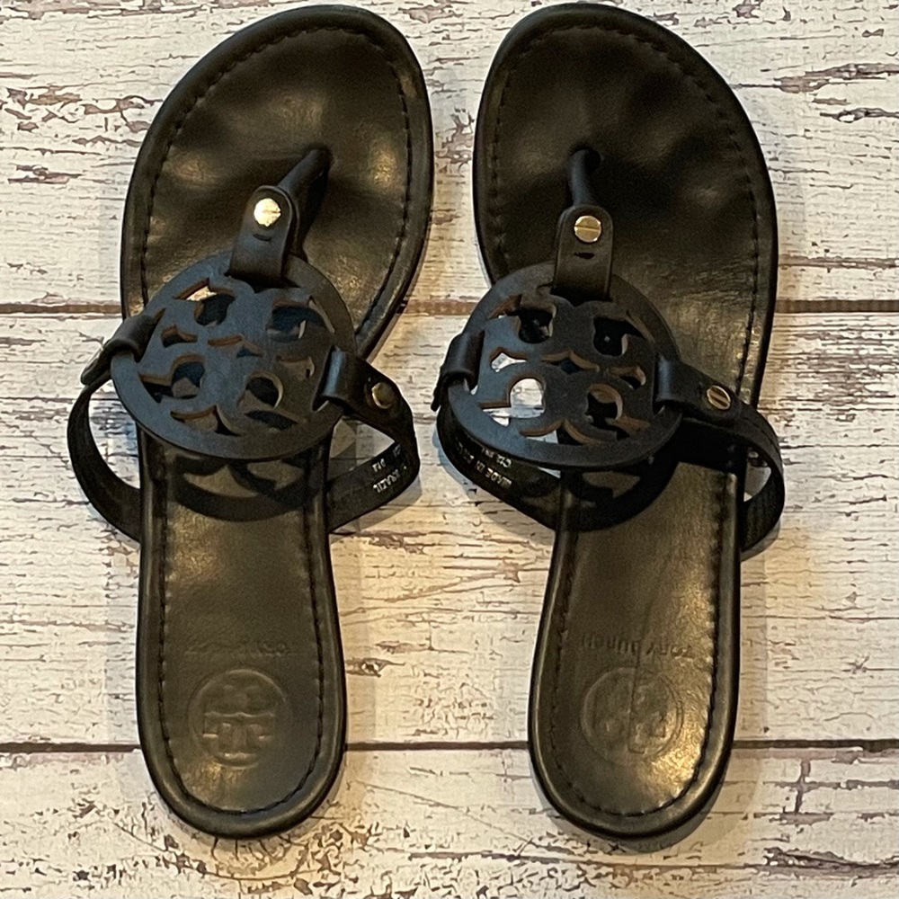 Black Tory Burch Miller sandals